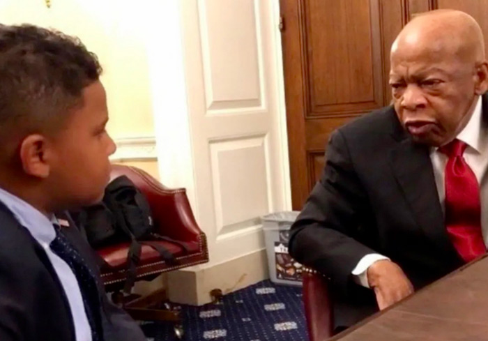 Tybre learns lessons of life from Congressman John Lewis.
