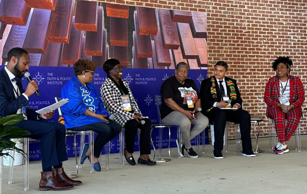 Tybre sits on a multi-generational panel with Bettie Mae Files, Joann Bland, and Ashley M. Jones to discuss the past and future of Selma AL.
